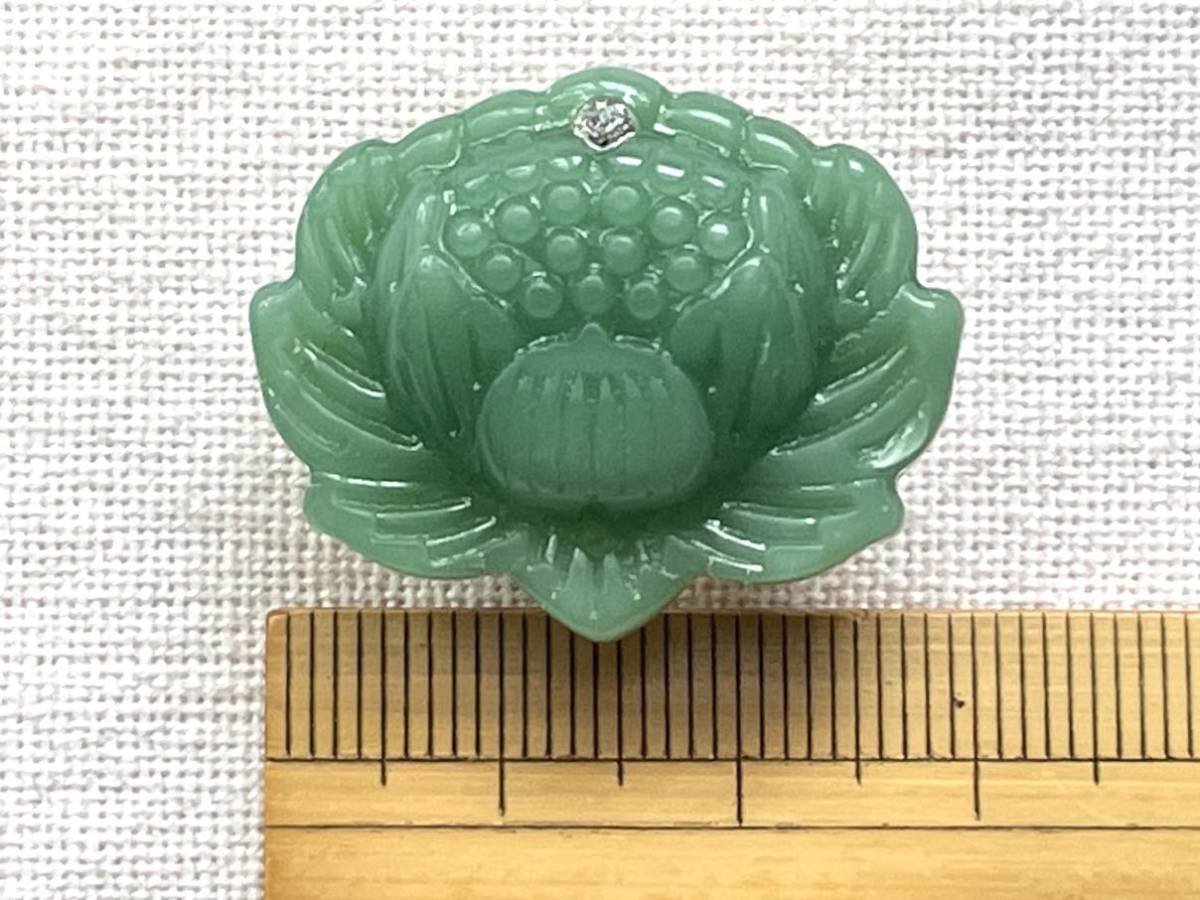 NO.776 帯留め 蓮 ロータス 花 リメイク品(帯留 帯飾り 和装小物)ハンドメイド品の画像3