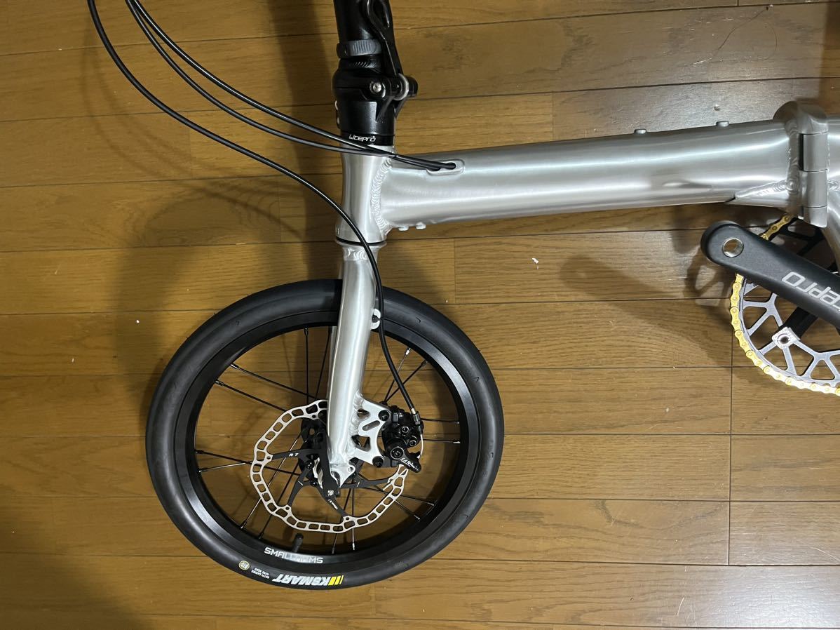 8.2KG ★超軽量　折り畳み　自転車　クリア塗装　アルミ　９速　カスタム　検★未使用品★（ダホン　DAHON K3 PLUS(0)_画像5