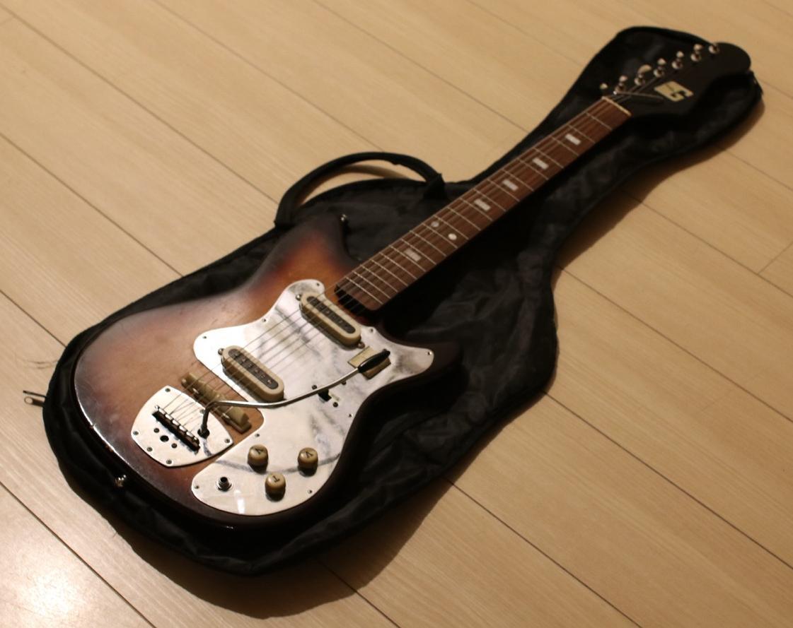 リアピックアップ不良】Guyatone LG-65T グヤトーン エレキギター 1960