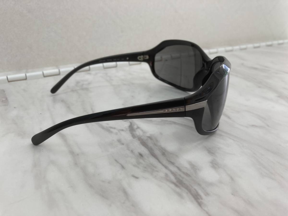 F6206 PRADA プラダ SPR 14G サングラス メガネ 眼鏡 メンズ ブラック系_画像5