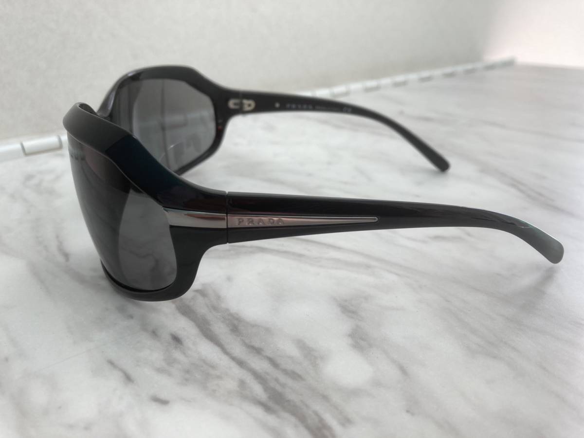 F6206 PRADA プラダ SPR 14G サングラス メガネ 眼鏡 メンズ ブラック系_画像3