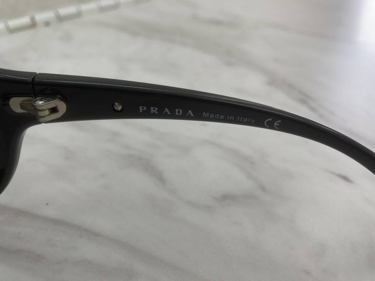 F6206 PRADA プラダ SPR 14G サングラス メガネ 眼鏡 メンズ ブラック系_画像7