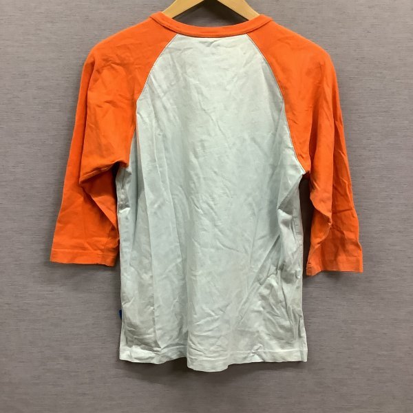 I890 Columbia コロンビア 七分袖 ラグラン Tシャツ カットソー ハンバーガー アメカジ レディース メンズ オレンジ系 サイズ S_画像6