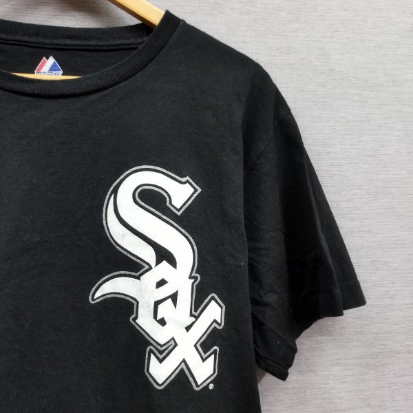 J431 MAJESTIC 半袖 Tシャツ M ブラック 野球 baseball シカゴホワイトソックス SOX ポールコネルコ 背番号 ネーム マジェスティック_画像4