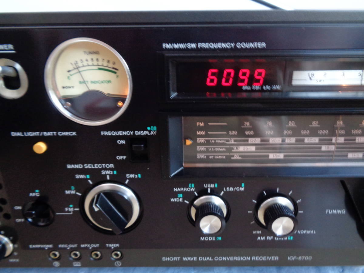 SONY ソニー　ICF6700　5バンドラジオ（FM/MW/SW1～3）美品整備作動品_画像6