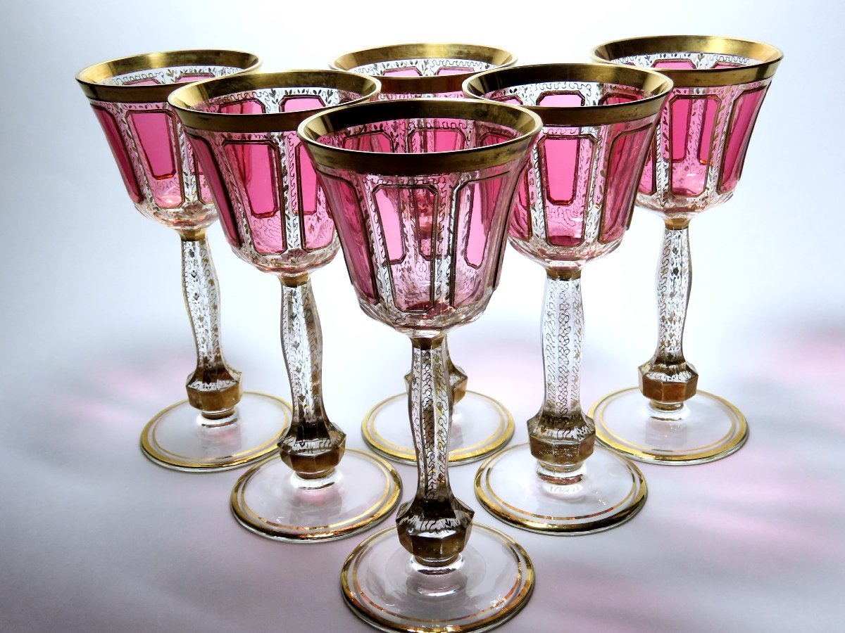 ボヘミアグラス ワイングラス６ＰＣＳセット パネルグラス 〈同梱対象商品〉