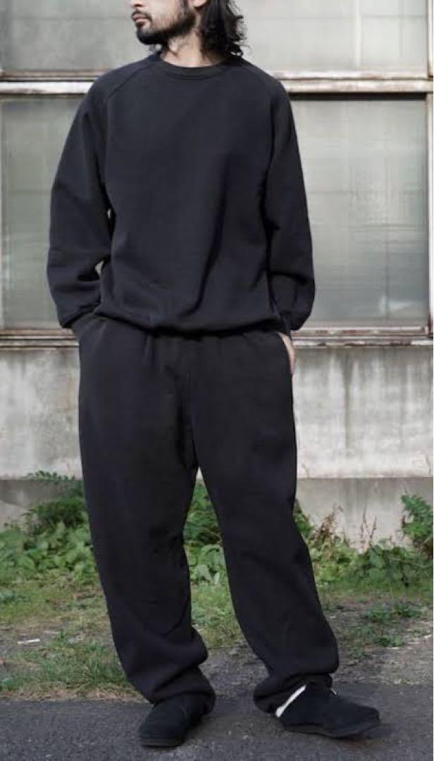 COMOLI 22AW コットン 吊裏毛 クルーネック XL コモリ フェード COMOLI 22AW コットン 吊裏毛 クルーネック XL コモリ フェード