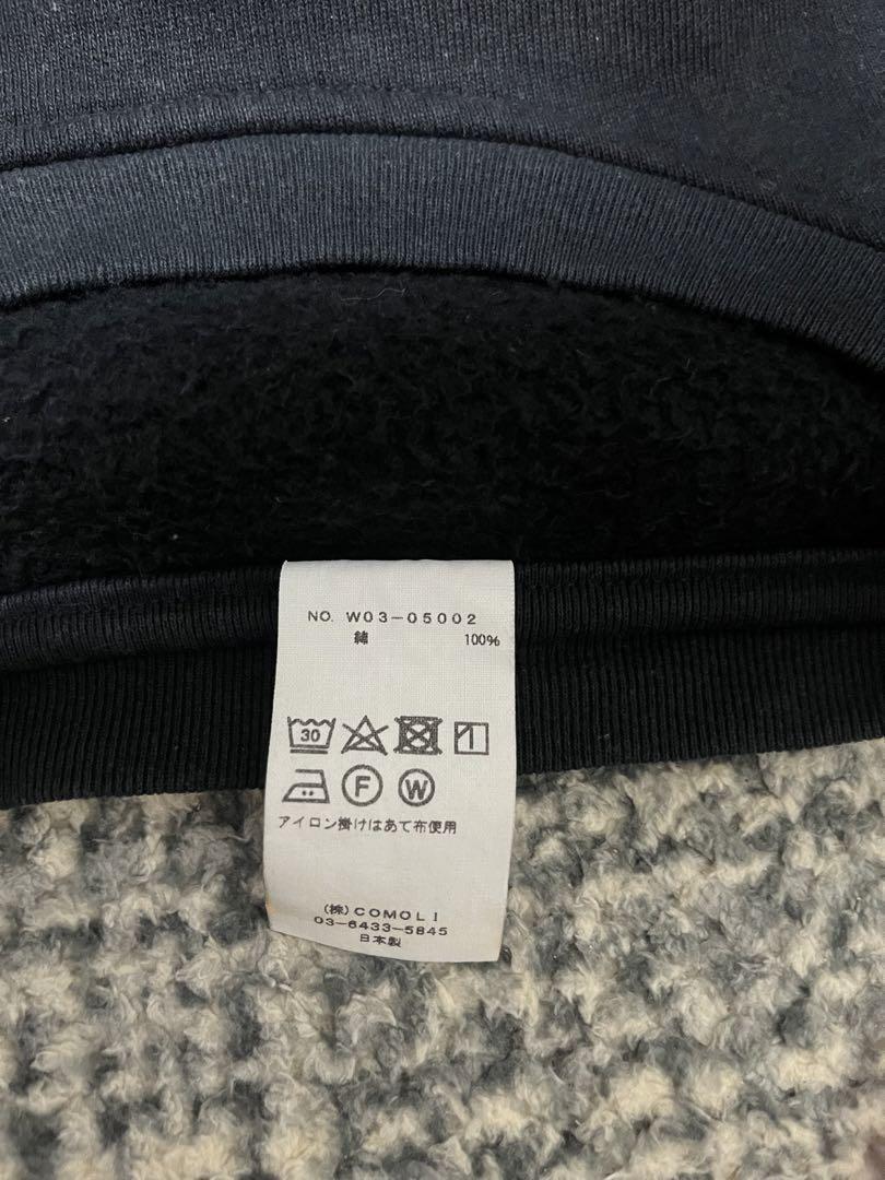 COMOLI 22AW コットン 吊裏毛 クルーネック XL コモリ フェード COMOLI 22AW コットン 吊裏毛 クルーネック XL コモリ フェード