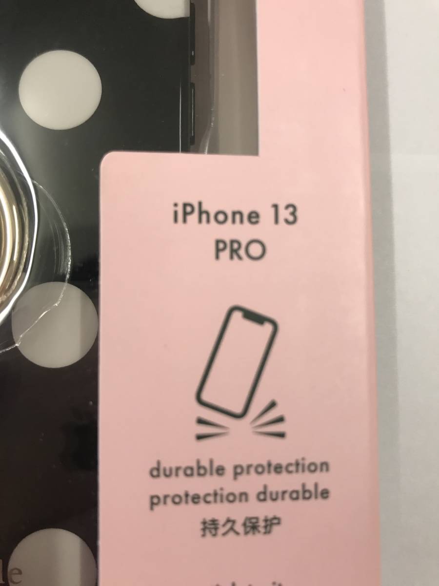 Kate spade iPhone 13 pro ケース ドット リング付き K6407の画像2