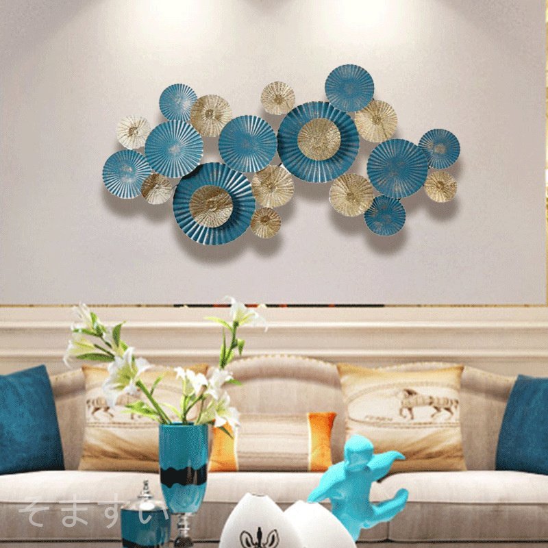 欧米風 円形コラージュのウォールアート 壁掛け装飾 2色 オーナメント おしゃれ かわいい インテリア 雑貨 リビングルーム プレゼント