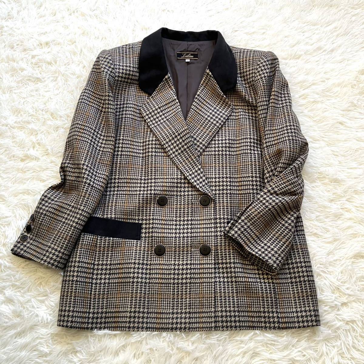 Leilian レリアン大きいサイズ+13 ダブルジャケット XL ウール 秋冬物