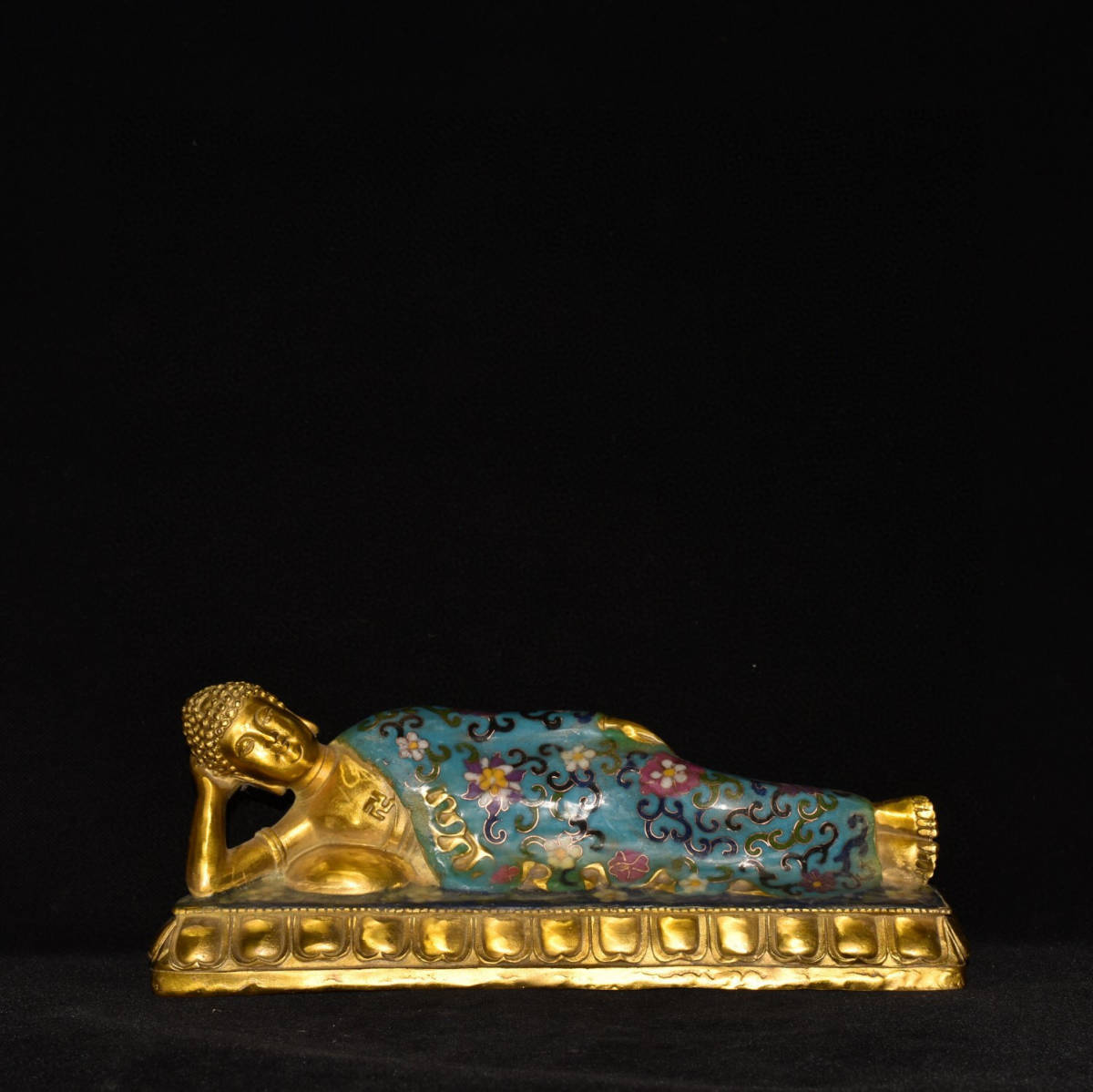 品質が完璧 『清・乾隆年製款・仏教古美術・古銅彫・景泰藍・琺瑯彩