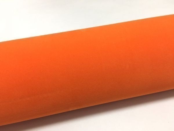 カーラッピングシート スエード調 オレンジ 橙色 縦x横 135cmx100cm スキージ付き SHM06 アルカンターラ 高級 外装 内装 耐熱 耐水 DIY_画像2