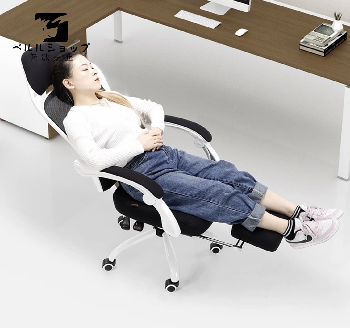 パソコン椅子 家庭用　オフィスチェア　快適　 社長椅子 ビジネス　背もたれ椅子 昇降式回転椅子_画像1