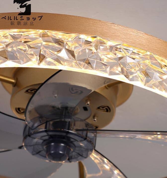 高級感溢れる 照明リモコン付き天井ファン 3色照明シーリングファンライト電気ファン調節可能な風速LED調光可能_画像7