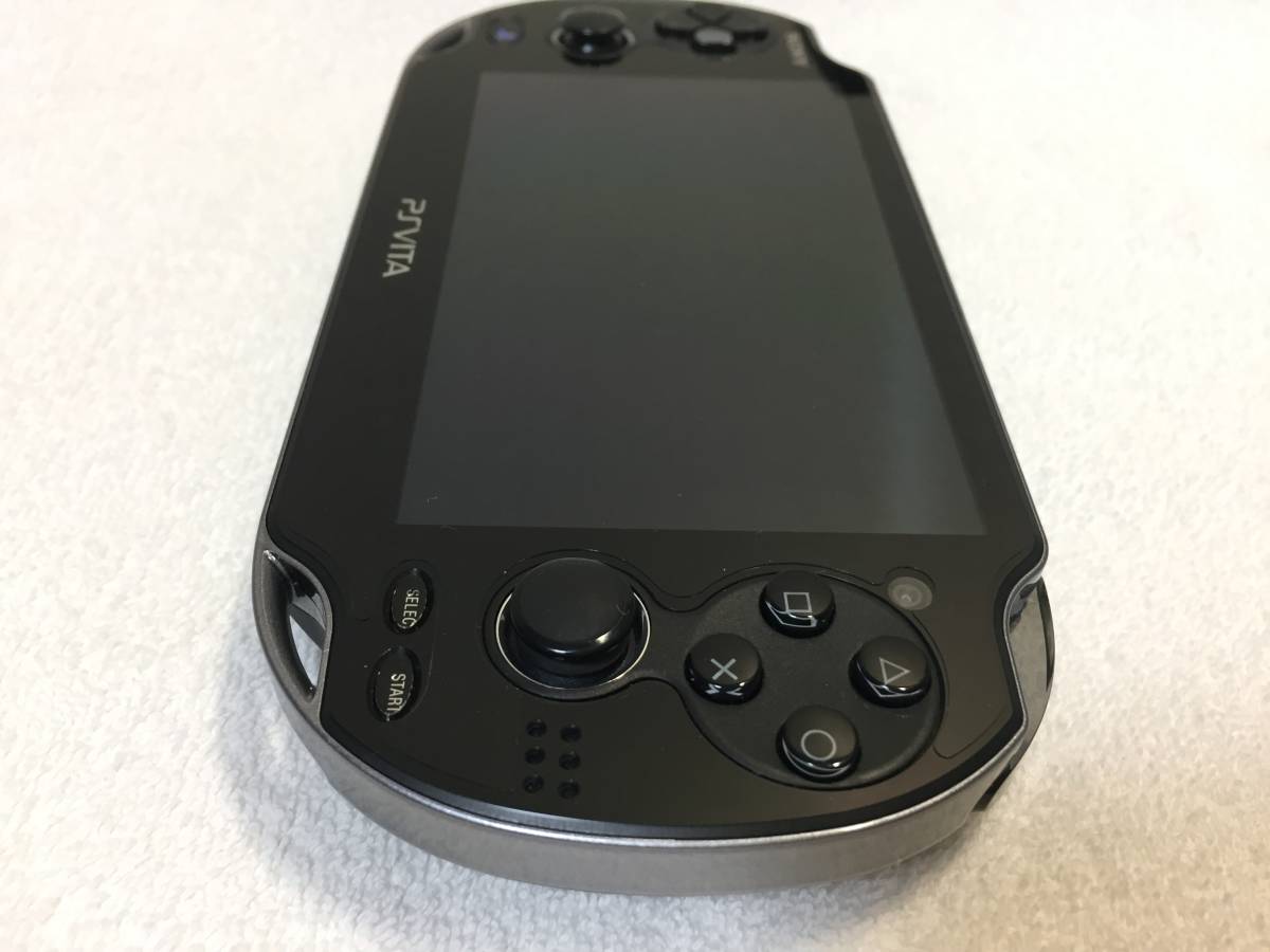 SONY ソニー PS Vita PCH-1100 3GWi-fiモデル 本体 クリスタルブラック Crystal Black 美品_画像7