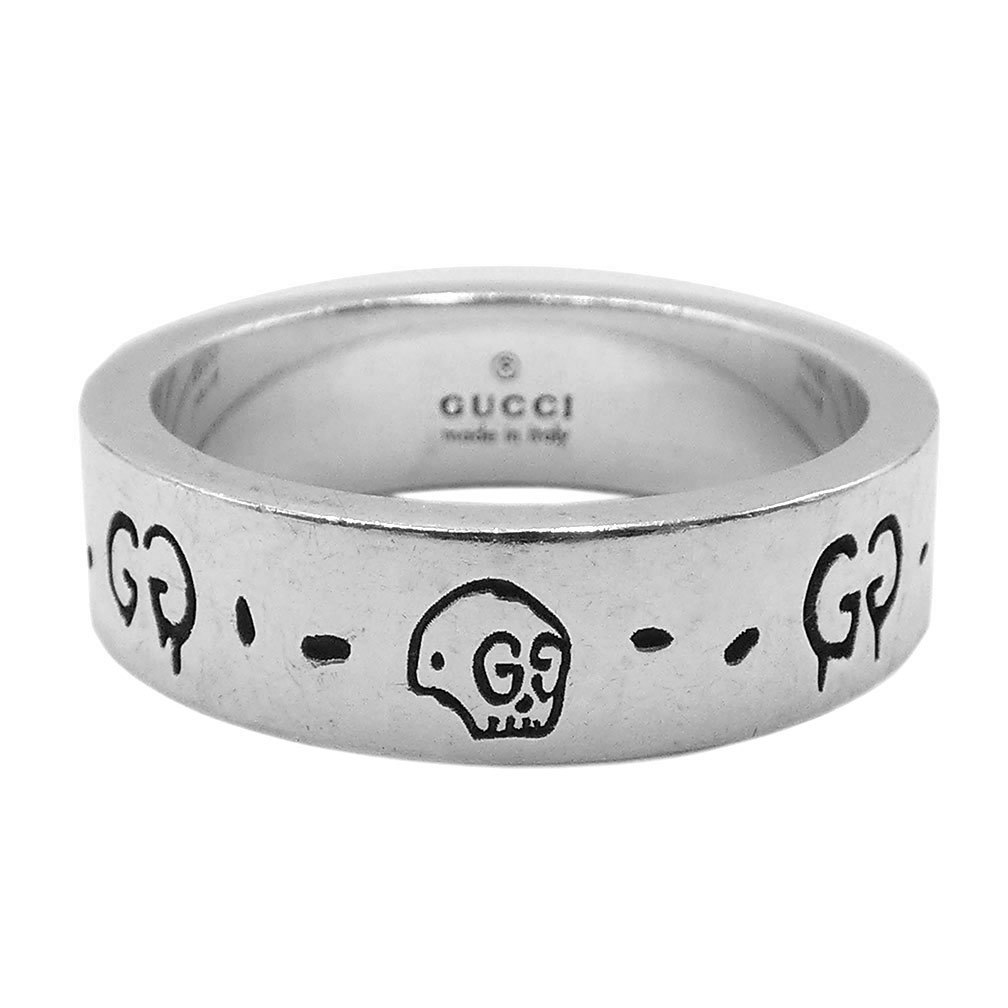 グッチ アクセサリー GUCCI ゴースト リング 0.5cm #19 18号 指輪 Ag925 スターリングシルバー メンズ 477339 JJS03740_画像1