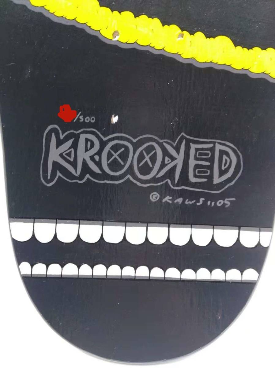 [ storage goods ] limitation sale goods autograph autograph attaching KAWS × Krooked SKATEBOARD DECK skateboard used skateboard deck collection 