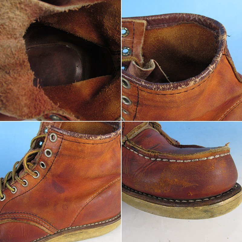 LFF15042 REDWING レッドウィング 80s #875 アイリッシュセッター モックトゥブーツ 四角犬タグ 7 1/2 D_画像9