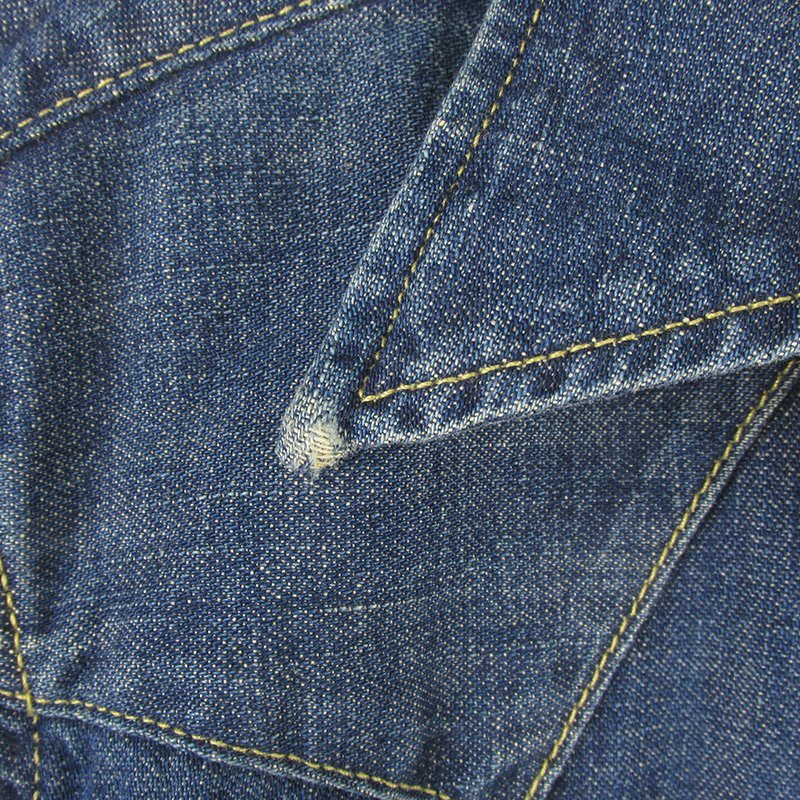 LAS7953 LEVI'S リーバイス 61504-53 ショートホーン 復刻 デニム ウエスタンシャツ 日本製 2000年 36_画像8