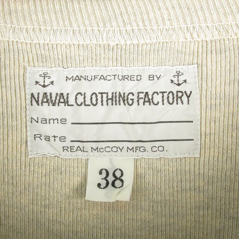 MAT22480 REAL McCOY'S リアルマッコイズ NAVY アンダーシャツ 長袖Tシャツ 38_画像3