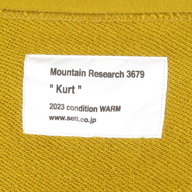 MFJ22552 MOUNTAIN RESEARCH マウンテンリサーチ 3679 kurt スウェット カーディガン L/XL 未使用_画像4