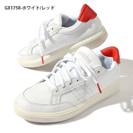 24.5 Adidas sneakers adidas NOVA COURT W low cut casual shoes 24.5cm unused GX1758 white x red 