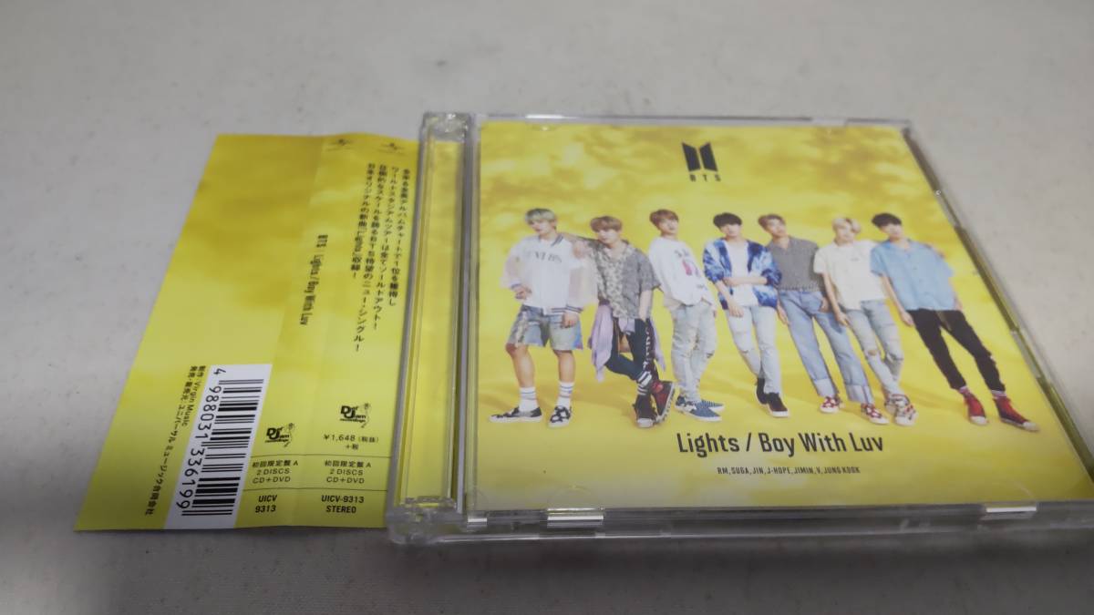 A1362 『CD』　Lights / Boy With Luv(初回限定盤A)(DVD付)　/　BTS　帯付　シングル　_画像1