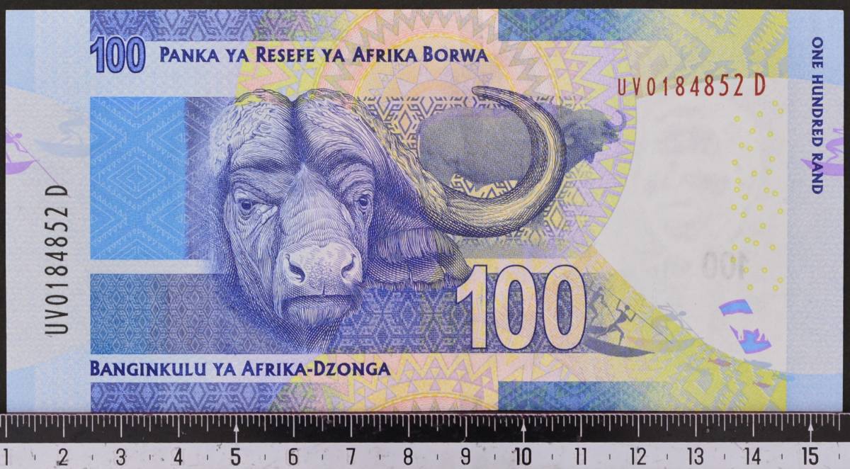 外国紙幣 南アフリカ 2016年 未使用 100ランド_画像2
