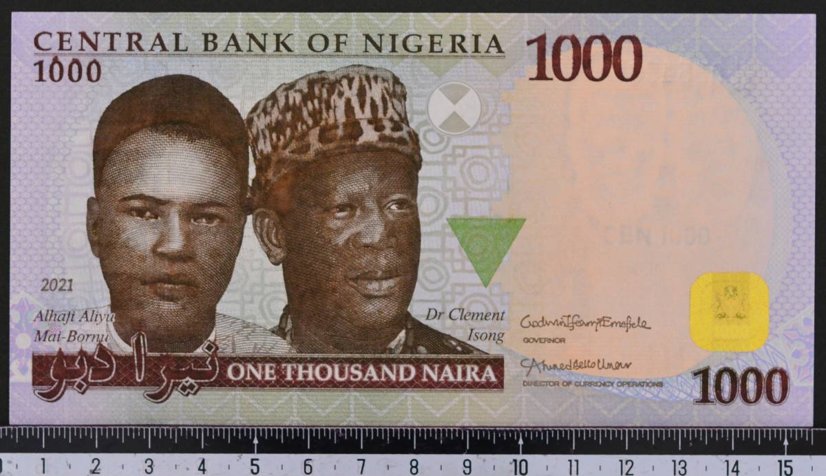 外国紙幣 ナイジェリア 2021年 未使用 1000ナイラ_画像1
