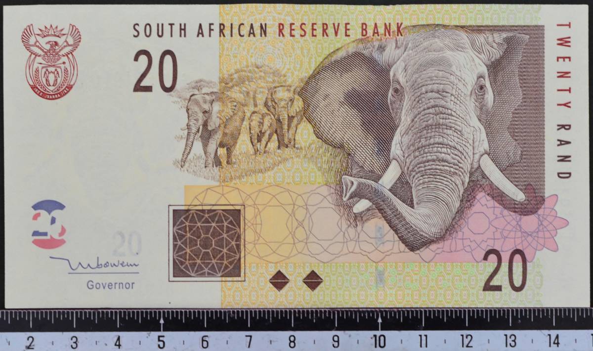外国紙幣 南アフリカ 2005年 未使用 20ランド_画像1