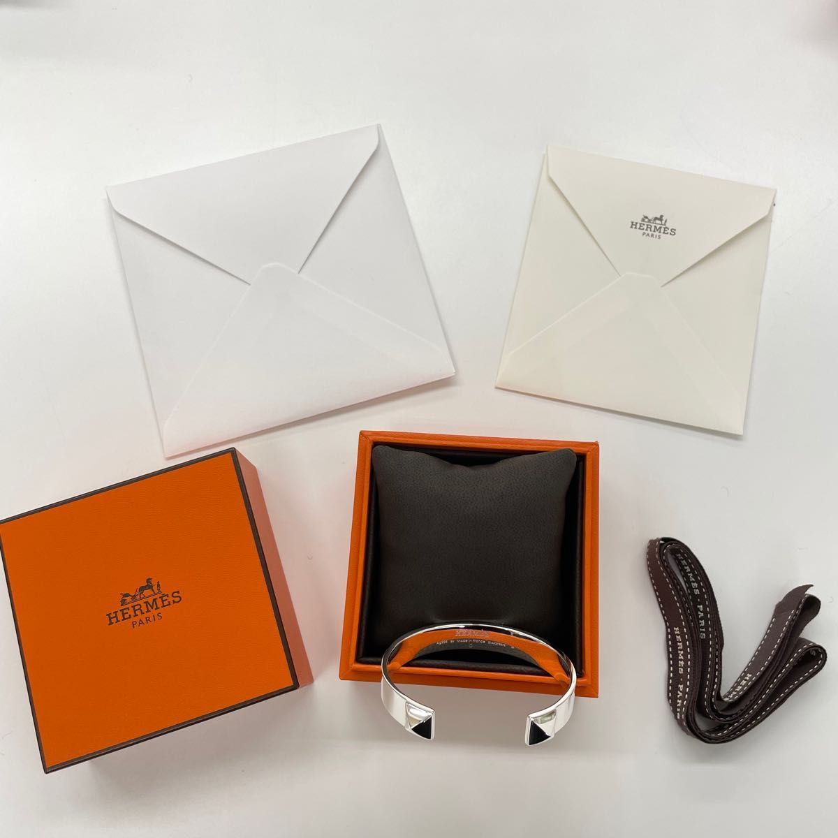 HERMES エルメス　シルバー　ミニ・クルーブレスレット バングルｓｈ　新品