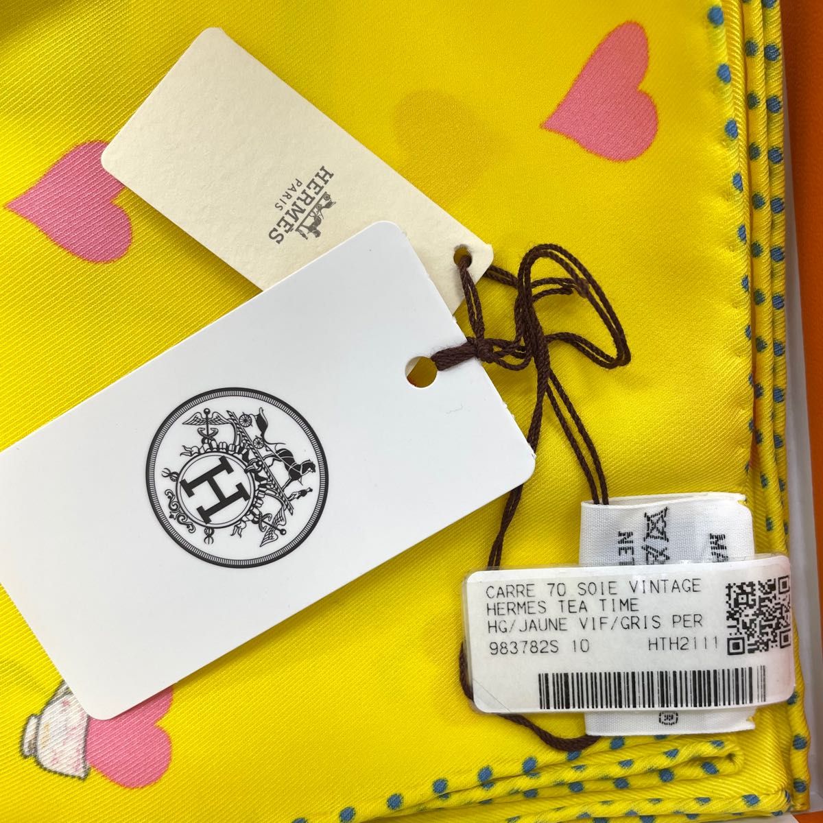 プレゼントに最適☆エルメス HERMES カレ70 ティータイムスカーフ 新品-