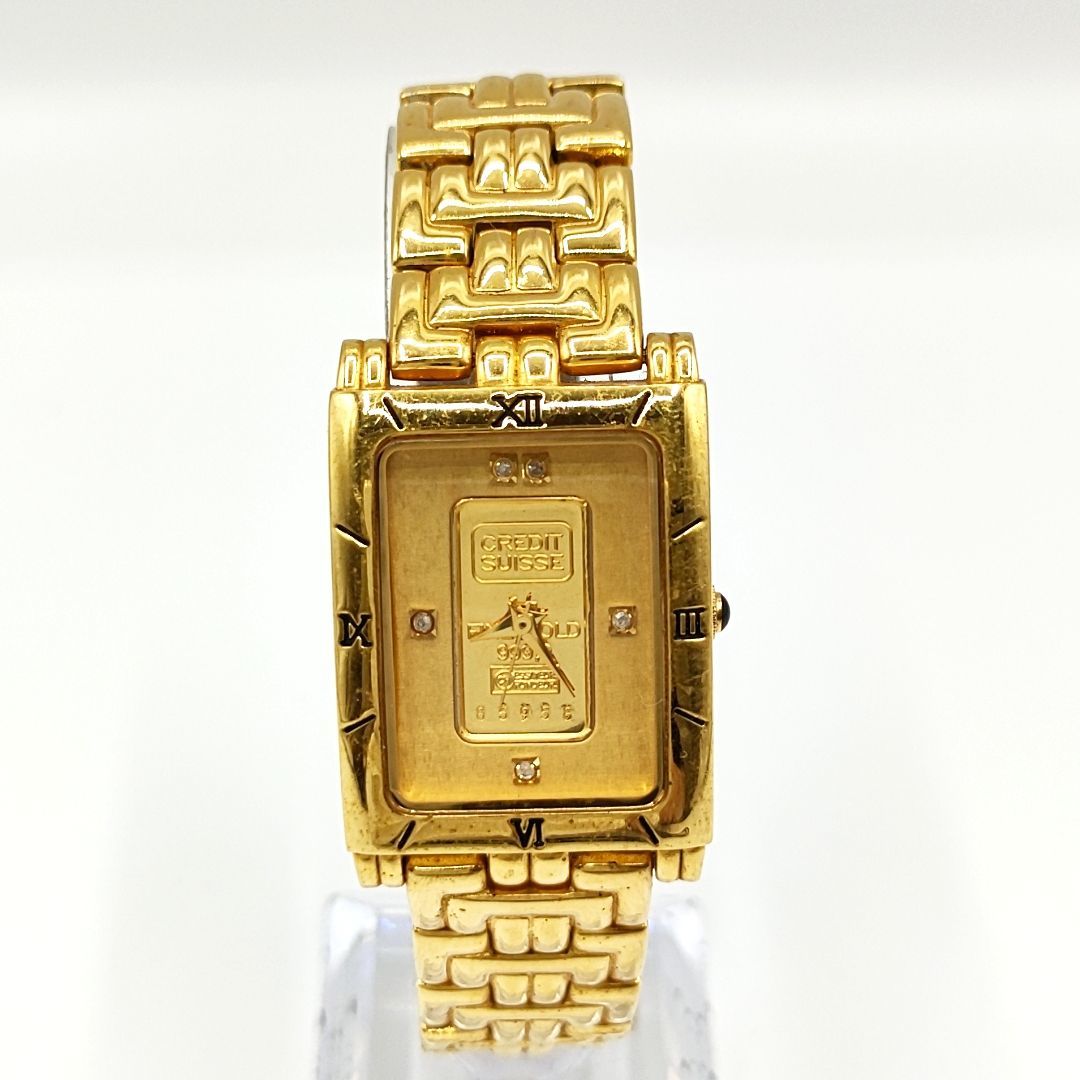 【電池切れ】Elgin エルジン 999.9 gold ingot 1g FK-928-C　インゴット　クォーツ腕時計　ゴールド_画像1