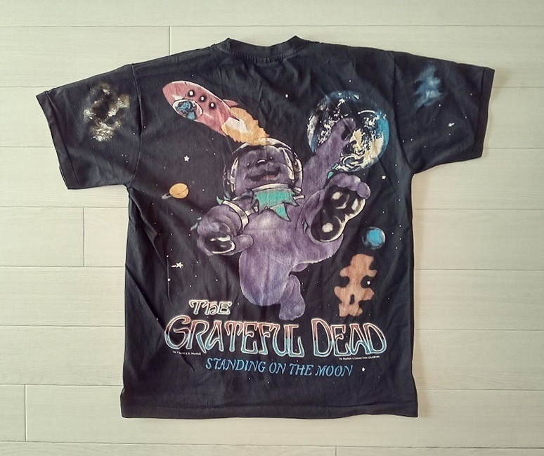 ★［ L ］「GRATEFUL DEAD グレイトフル・デッド Standing On The Moon ダンシングベア バンド ビンテージスタイル プリントTシャツ」新品_*Back