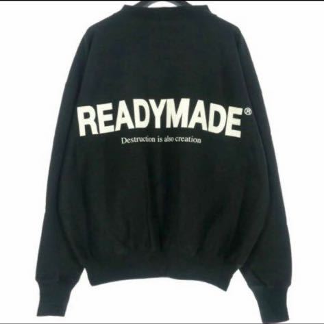 READYMADE M-NECK SWT SMILE/BLACK XL_画像1