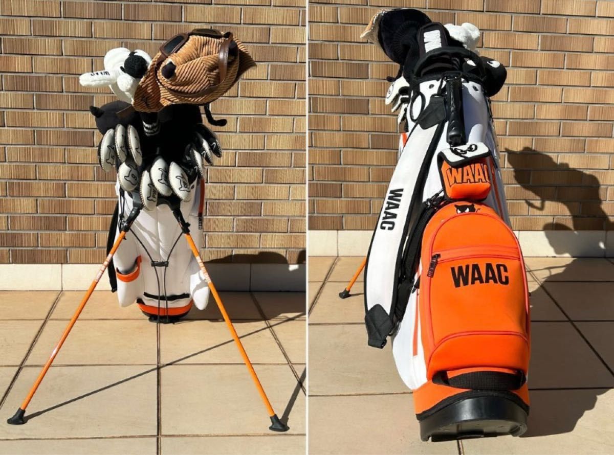 激レア WAAC/ワック スタンドキャディバッグヘッドカバー付 7点 激レア WAAC/ワック スタンドキャディバッグヘッドカバー付 7点