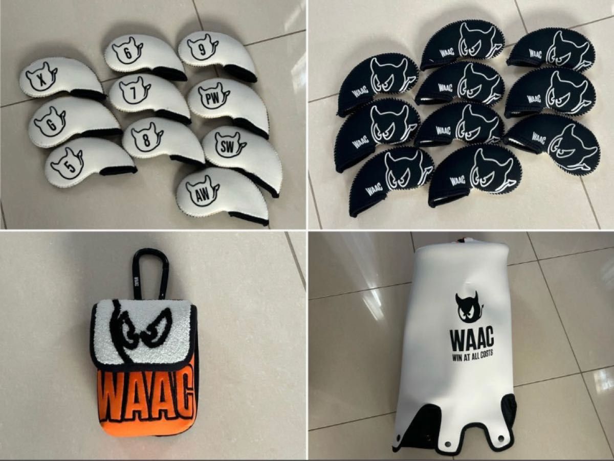 激レア WAAC/ワック スタンドキャディバッグヘッドカバー付 7点 激レア WAAC/ワック スタンドキャディバッグヘッドカバー付 7点