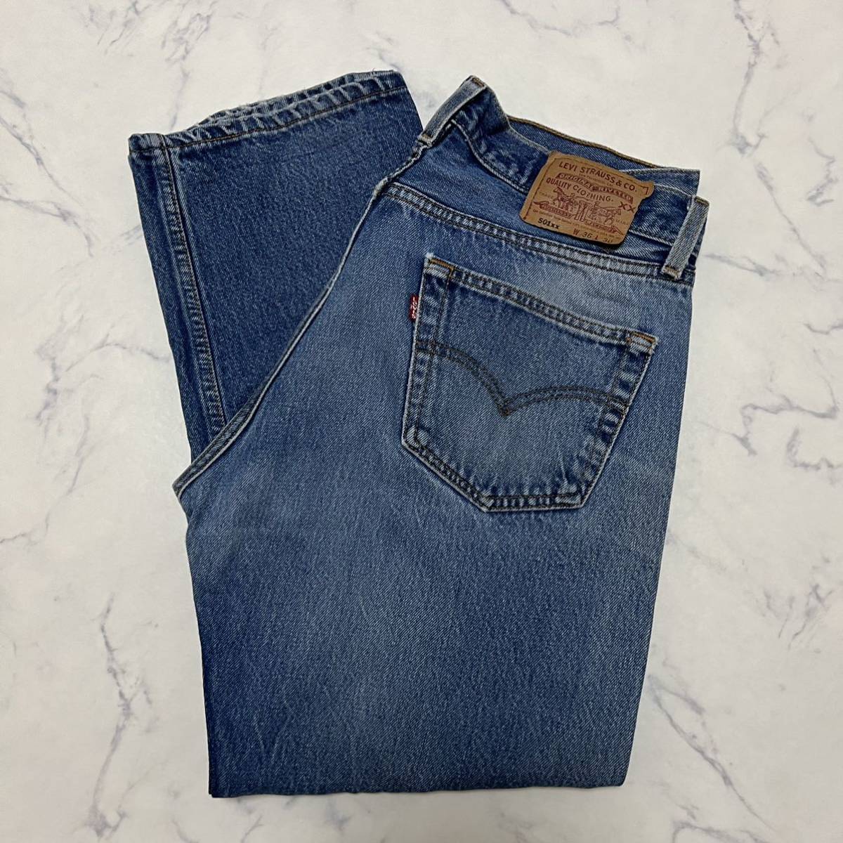 90s Levi's 501 鬼ヒゲ デニム ジーンズ-