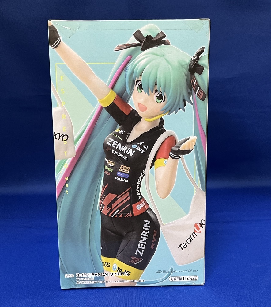 ●美少女フィギュア レーシングミク2019 TeamUKYO応援Ver. 　ESPRESTO est -Print＆Hair-　バンダイ 初音ミク 非売品_画像3