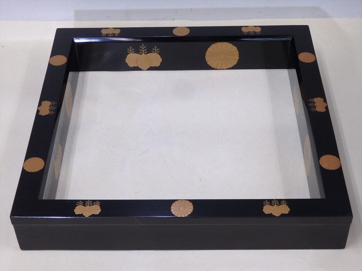 ☆加州(加賀) 塗師 前端春斎【高台寺蒔絵炉縁 共箱】木製漆器 ☆加州(加賀) 塗師 前端春斎【高台寺蒔絵炉縁 共箱】木製漆器