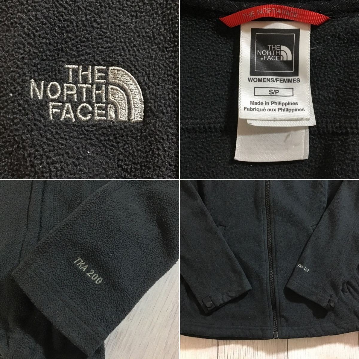 SD1-708◆人気◆TKA200【THE NORTH FACE ノースフェイス】フルジップ フリースジャケット【レディース S】黒 アウトドア 登山 キャンプ_画像4