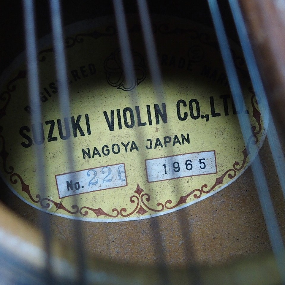 m002 G4 鈴木バイオリン マンドリン No.226 1965 SUZUKI VIOLIN 楽器 弦楽器 MANDOLIN アンティーク レトロ ハードケース_画像3