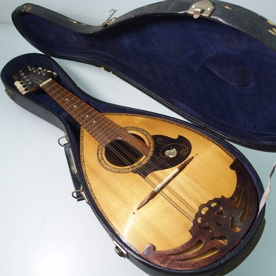 m002 G4 鈴木バイオリン マンドリン No.226 1965 SUZUKI VIOLIN 楽器 弦楽器 MANDOLIN アンティーク レトロ ハードケース_画像9