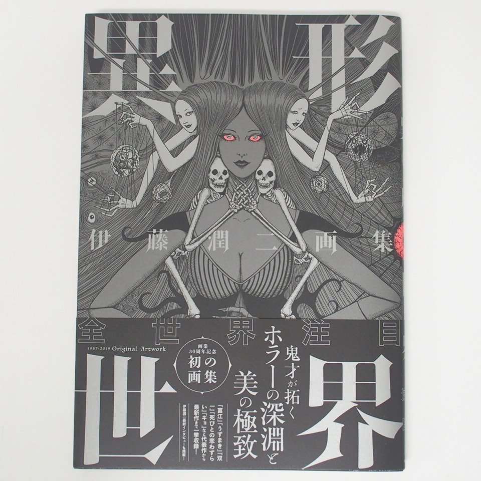 f002 D3【103 伊藤潤二画集 異形世界 帯付き　画業30周年記念 初の画集 イラスト集】 60_画像1