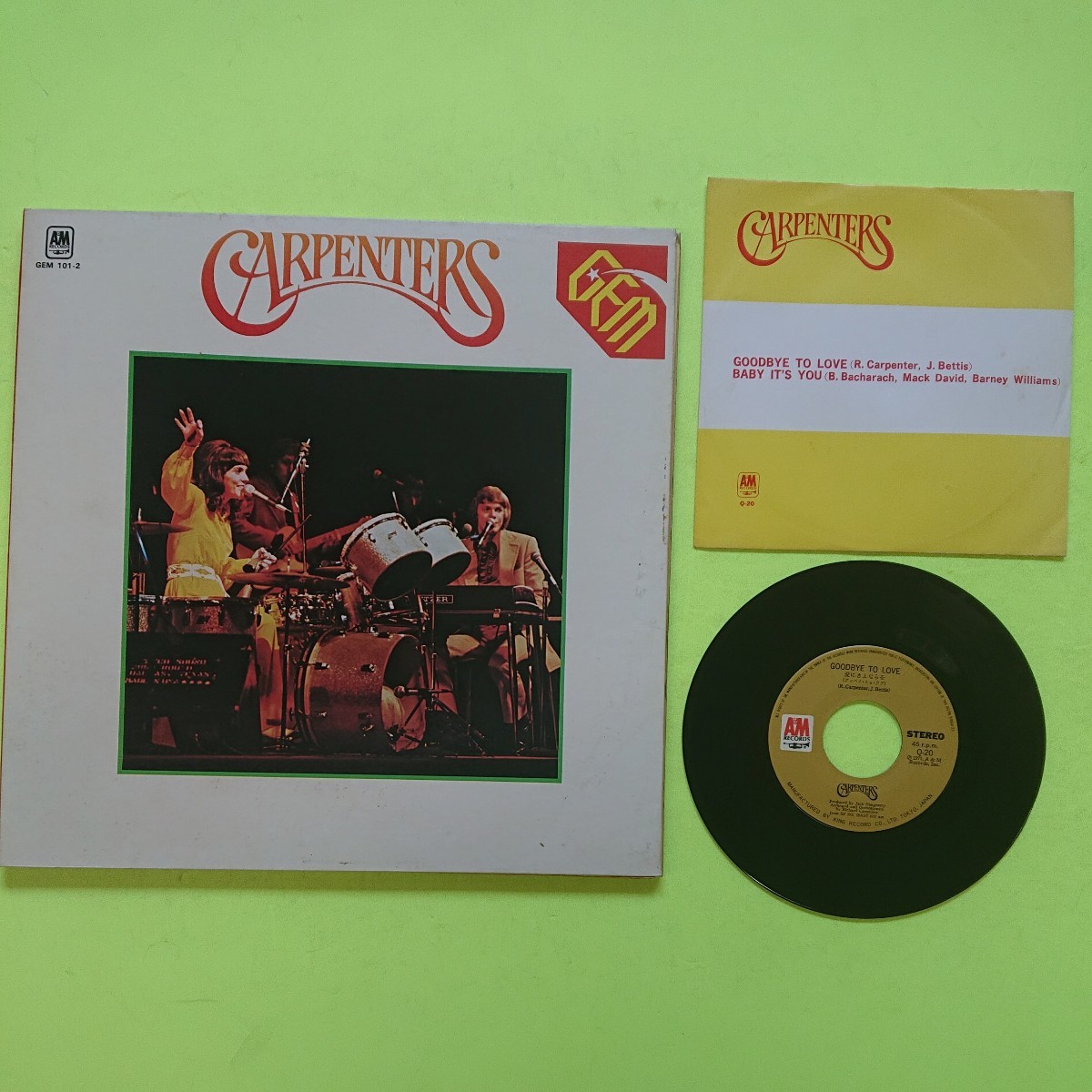 2LP/カーペンターズ〈GEM OF CARPENTERS〉シングル付☆5点以上まとめて（送料0円）無料☆_画像1