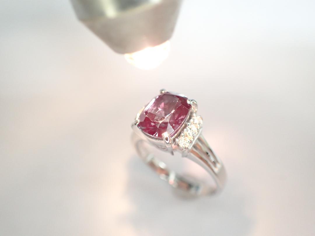 3/ beautiful goods Kyocera kre sun veil Pt900 repeated crystal areki2.65 ring ring 
