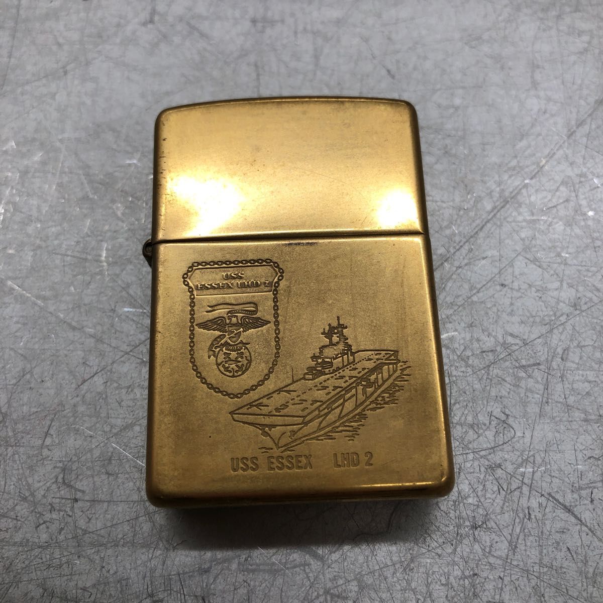 ZIPPO ジッポ オイルライター アメリカ海軍 真鍮 USS ESSEX LHD2 Yahoo