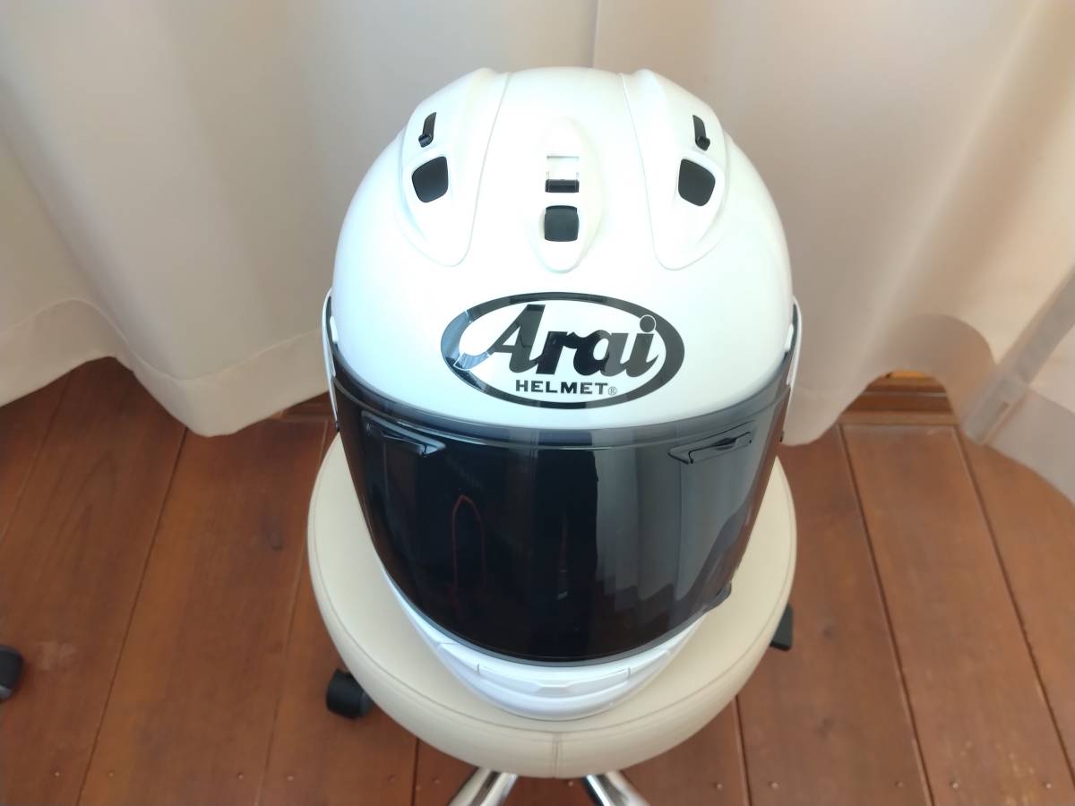 Arai RX-7X グラスホワイト Sサイズ レーシングスポイラー付き Arai RX-7X グラスホワイト Sサイズ レーシングスポイラー付き