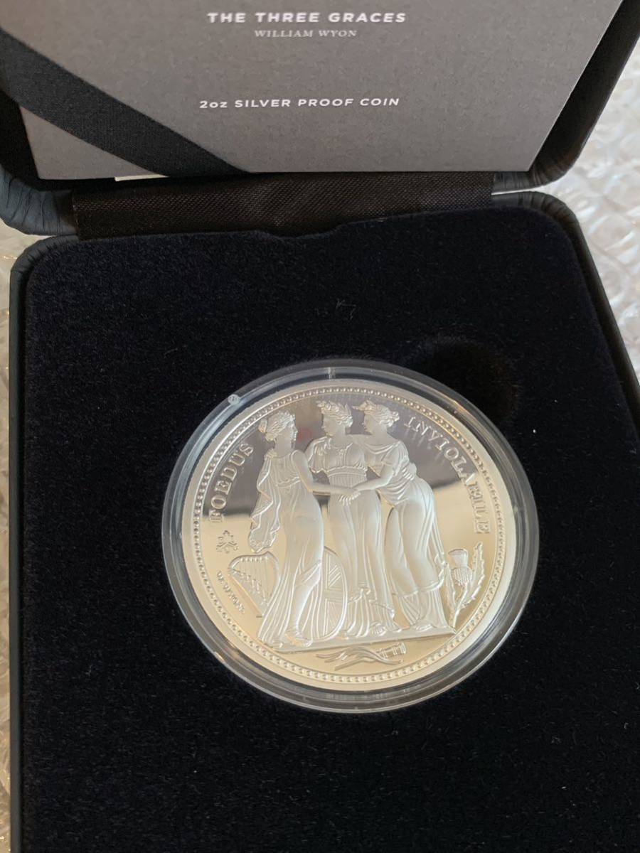 2oz スリーグレイセス イギリス領セントヘレナ造幣局 2021年 2オンス